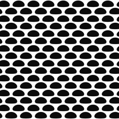 Paving stone black shapes. Vector repeated seamless rounded shapes.