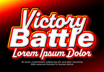 Victory Battle Flaming Red Text Effect