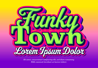 Funky Town Groovy Retro Text Effect