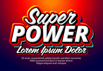 Super Power Strong Red Text Effect