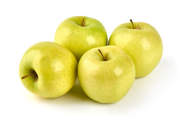Green apples, isolated on white background.