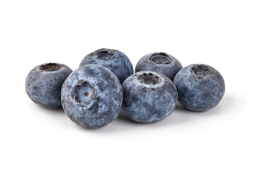 Blueberries, isolated on white background.