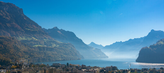 Swiss lake and mountains