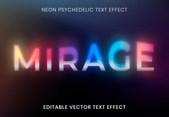Editable Neon Text Effect Layout