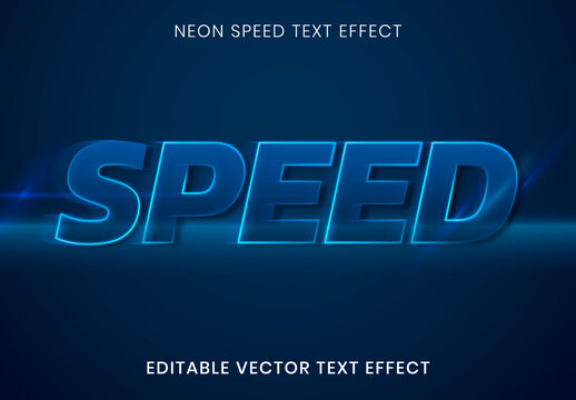 Neon Text Effect Layout