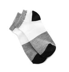 Pair of socks isolated on white background