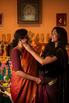 Mother and daughter in Sari 