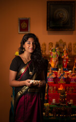 Portrait of a woman in sari 