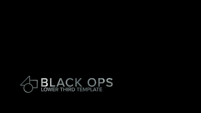 Black Ops Lower Third