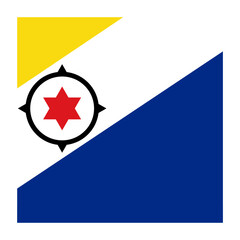 Bonaire Flat Square Country Flag button Icon