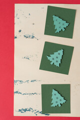christmas card with christmas trees