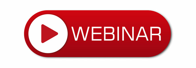 Live Webinar Button, icon, emblem. Live Webinar label. Vector illustration