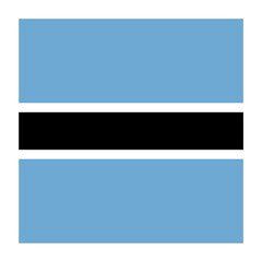 Botswana Flat Square Country Flag button Icon