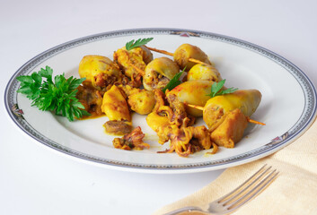 seppie ripiene con lo zafferano