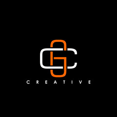 Obraz premium CG, GC Letter Initial Logo Design Template Vector Illustration