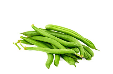 Green beans isolated on white