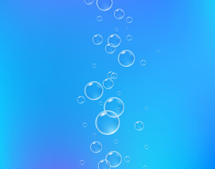 Bubble fizz water vector champagne soda sparkle underwater bubbles background. Fizz foam liquid transparent