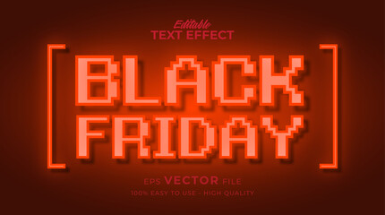 Black Friday banner editable text effect with comic style