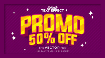 Special Promo Sale banner editable text effect with comic style