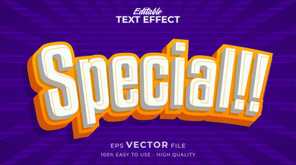 Special Promo Sale banner editable text effect with comic style