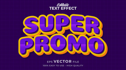 Special Promo Sale banner editable text effect with comic style