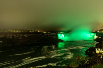 Niagara Falls at Night During the Storm