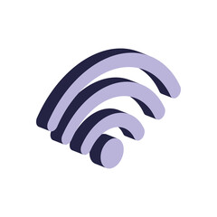 purple wifi symbol