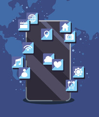 smartphone with apps