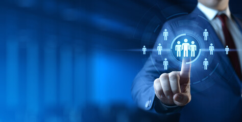 Human Resources HR management Recruitment Employment Headhunting Concept