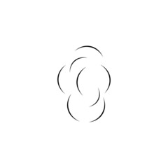 Smoke steam icon logo vector