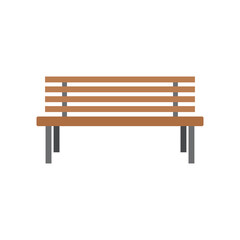 Bench park vector icon. Garden bench silhouette furniture chair. Street wooden seat