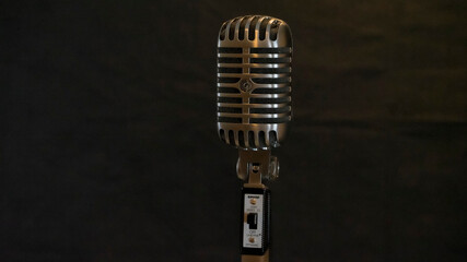 Retro style shure microphone studio