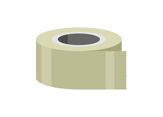 Transparent adhesive tape. Simple flat illustration.