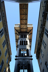 Fototapeta na wymiar Portugal Lisbon - Santa Justa Lift - Carmo Lift - elevator in historic center