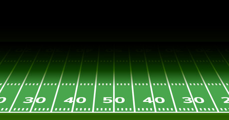 American football field background. Rugby stadium grass field illustration © kolonko