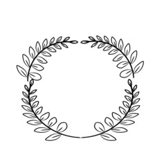 Vector frame. Illustration for invitation cards. Design for congratulations. Wreath for placing an order.