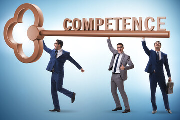 Experience and competence concept with key