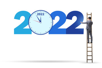 Concept of new year of 2022