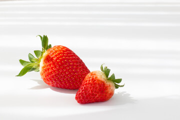 Ripe and red strawberries
