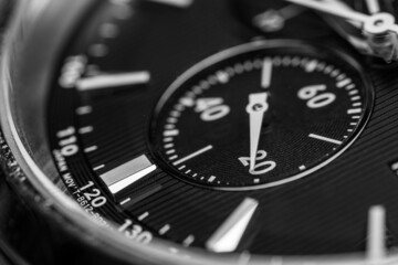 A 2x macro of a watch face.