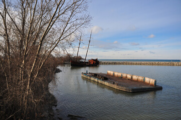 old abandoned ships in the lake