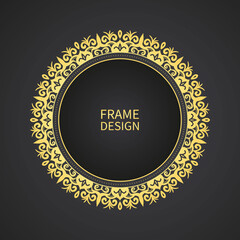 Luxury ornamental mandala illustration background in golden color mandala frame creative mandala