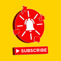 Subscribe icon and notification template