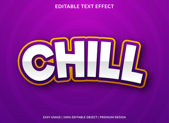 chill text effect template with abstract and bold style use for business logo and brand