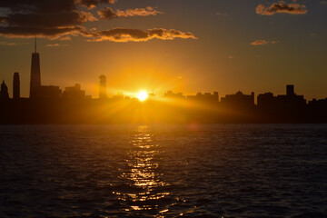 Sunset over New York City