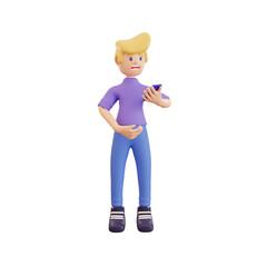 shocked boy looking at smart phone