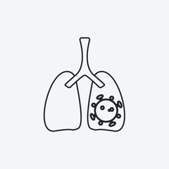 Covid_infected vector icon illustration sign