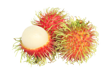 rambutan sweet delicious fruit isolated on white background