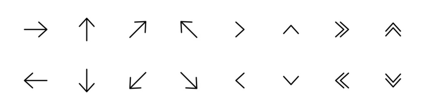 arow set symbol icon vector. for web design	