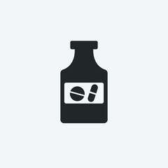 Medicine_bottle vector icon illustration sign